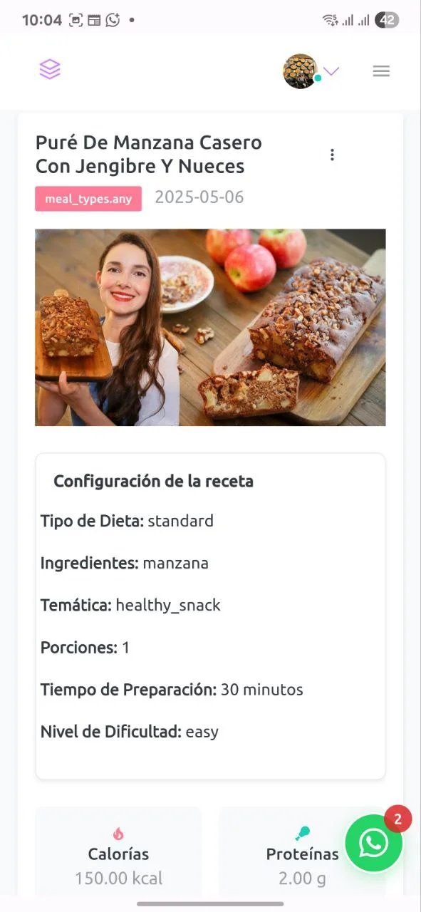 App Whiz Yum en acción